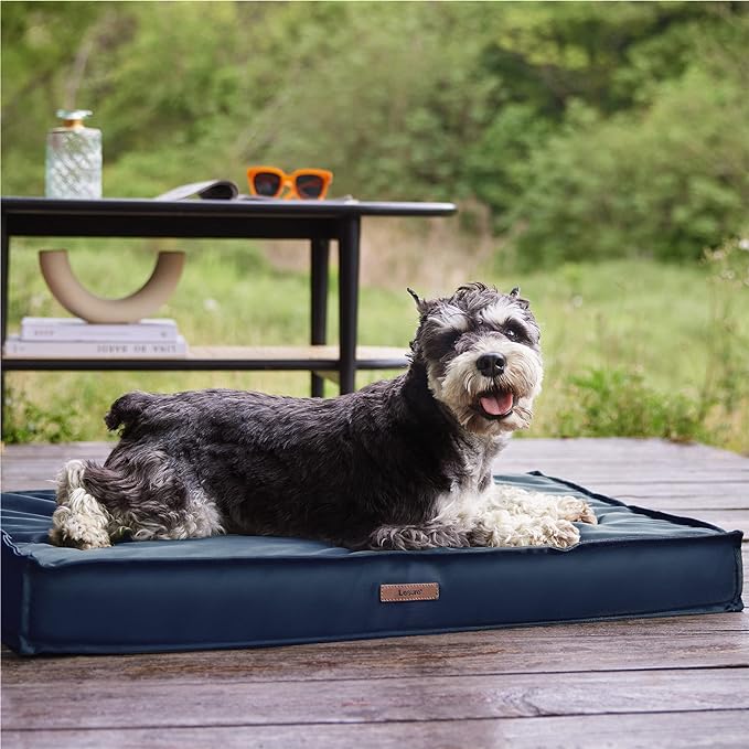 Lesure XXL Waterproof Dog Beds - Outdoor Dog Bed Washable with Oxford Fabric Surface, Extra Large Egg Orthopedic Foam Pet Bed with Removable and Durable Cover, Machine Washable