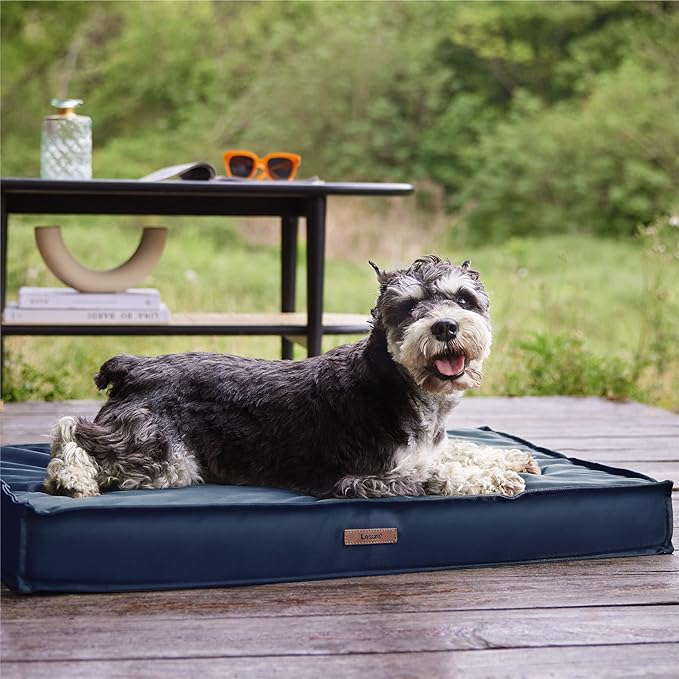 Lesure XXL Waterproof Dog Beds - Outdoor Dog Bed Washable with Oxford Fabric Surface, Extra Large Egg Orthopedic Foam Pet Bed with Removable and Durable Cover, Machine Washable