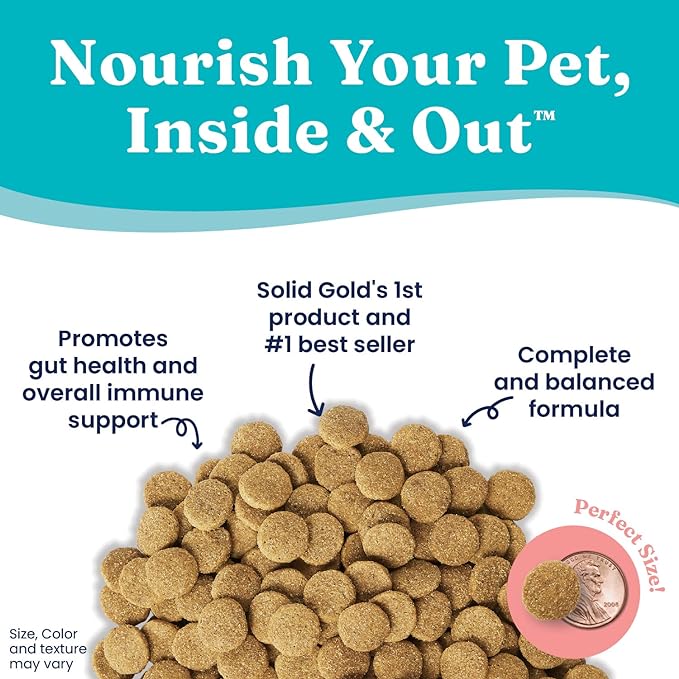 Solid Gold Hund N Flocken - Dry Dog Food w/Lamb, Rice & Pearled Barley - Digestive Probiotics for Dogs - Gut Health & Immune Support - Omega 3, Superfoods & Antioxidants - 24 LB