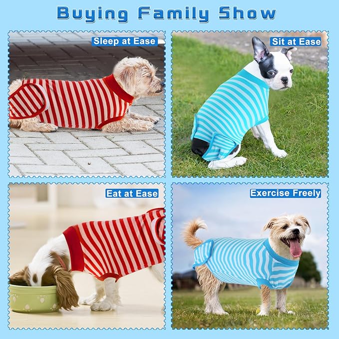 Dog Surgery Recovery Suit 2 Packs, Professional Pet Recovery Shirt Dog Abdominal Wounds Bandages for Male Female Pet Surgical Snugly Suit After Surgery Anti-Licking Dog Onesies XXL