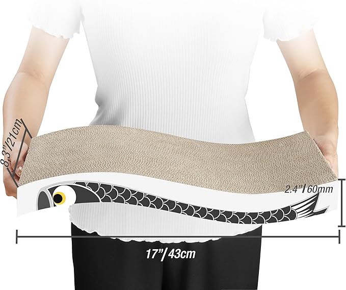 Cat Scratcher Cardboard Cat Scratch Pad with Premium Scratch Textures Design Durable Cat Scratching Pad Reversible