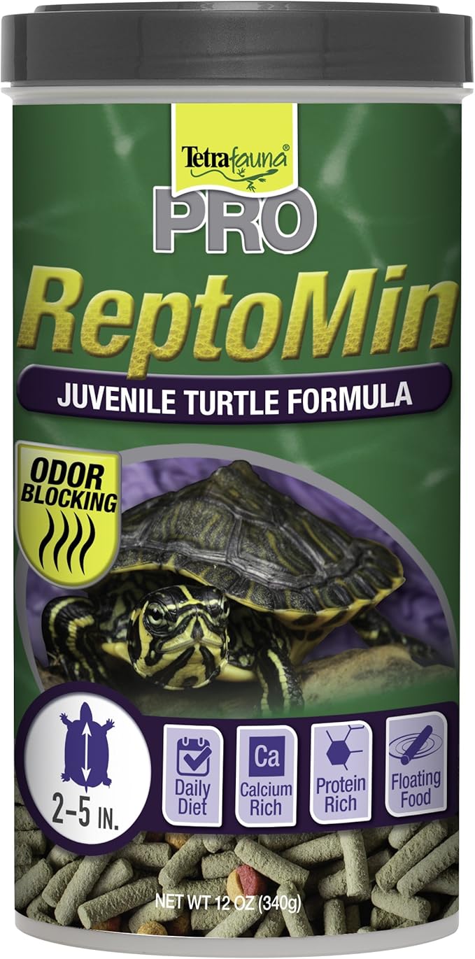 Tetra TetraFauna PRO ReptoMin Pro Sticks Juvenile Turtle Formula Daily Diet for Aquatic Turtles, 12 oz