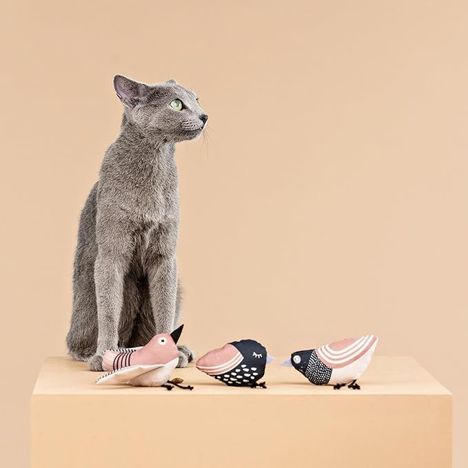 Fringe Studio "Under My Wings Cat Toy Mini Set of 3, PetShop Collection (904029)