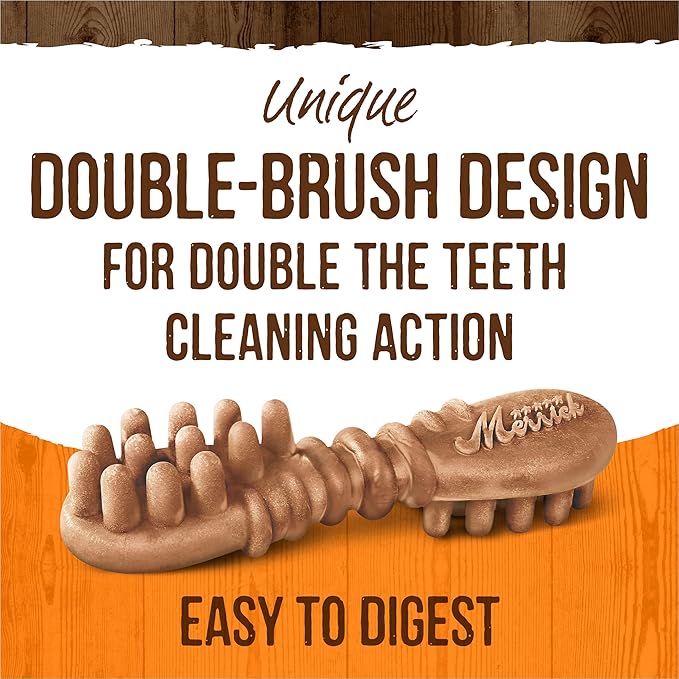 Merrick Fresh Kisses Natural Dental Chews, Treats Infused With Pumpkin And Cinnamon For Large Dogs Over 50 Lbs - 23 oz. Bag
