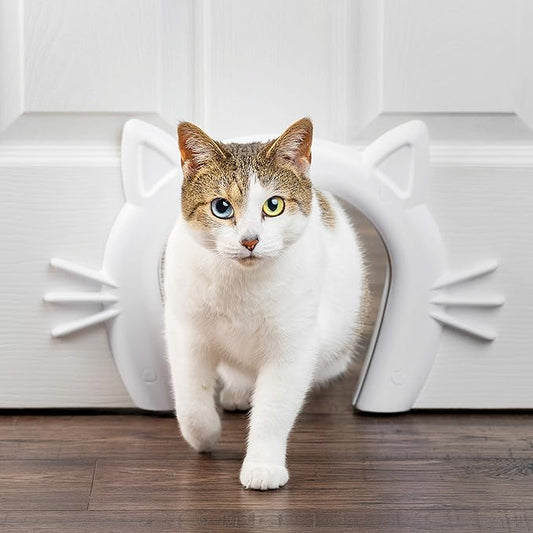 PetSafe NEVER RUST Indoor Cat Door - for Interior Doors - Adds Privacy, Keeps Dogs Out of Cat's Space, Food and Litter Box - for Cats Up to 20lb - Durable and Easy to Install - Made in USA