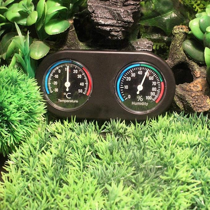 Hygrothermograph, Temperature Humidity Meter Round Shape Hygrometer Thermometer Reptile Mini for Hydrometer Humidity Reptile for Reptile