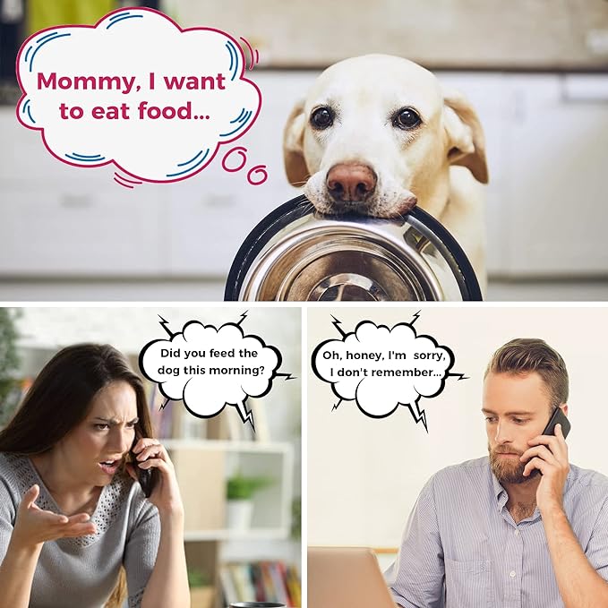 Magnetic Dog Feeding Reminder with Sticker, Dog Accessories, Daily AM/PM Chart Signs Each Week, Helps You Track Pet Feeding & Medication, Easy to Use on Fridge, Wall, Food Storage Bin