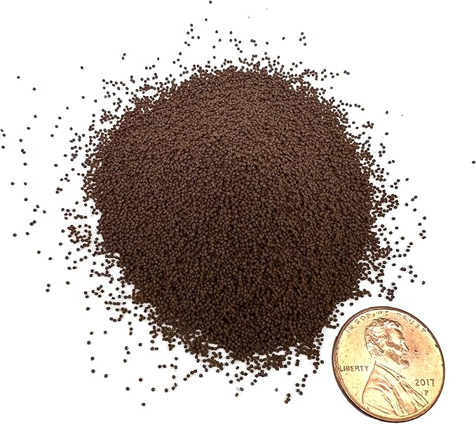 Extra Small Fish Food Pellets 4.23 oz, Sinking 0.5mm Size, High Protein, for Tropical Community Aquariums