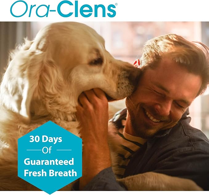 Oral Hygiene Chews for Medium Dogs-Enzymatic Dental Treats for Daily Oral Care, Cleans Teeth and Freshens Breath, Reduces Plaque, Bacteria and Tartar Build Up Without Brushing-30 Chews