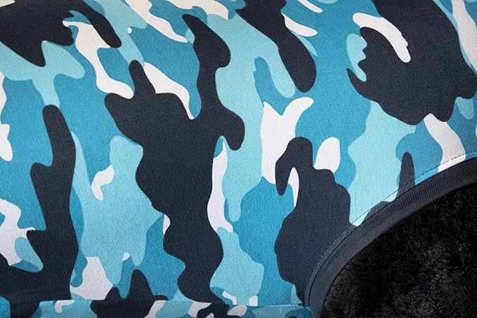 Suitical Recovery Suit for Dogs | Spay and Neutering Dog Surgery Recovery Suit for Male or Female | Soft Fabric for Skin Conditions | 2XS | Neck to Tail 13.0”-16.5” | Blue Camouflage