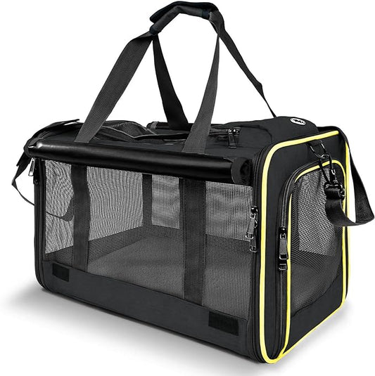 Cat Carriers for Large Cats 20 lbs+ Soft Pet Carrier for Small Dog/Durable 2 Kitty Travel Bag/Medium Big Cats Puppy 15 Pounds/Softside Cat Carrier Large