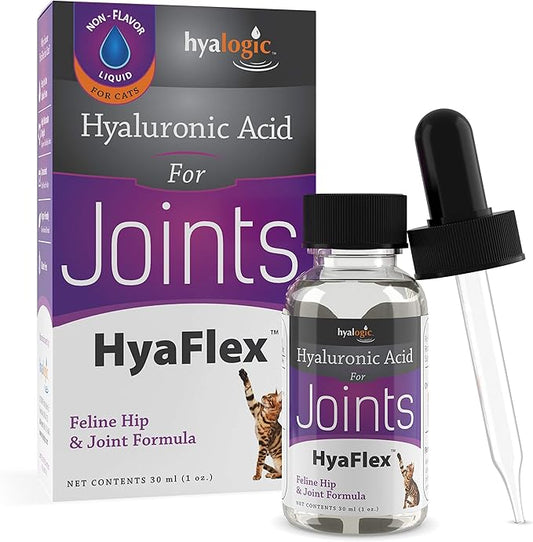 Hyalogic HyaFlex Hyaluronic Acid for Cats – Premium Cat Products for Joint, Skin, Eye, and Coat Maintenance – Natural Cat Joint Supplement (30ml)