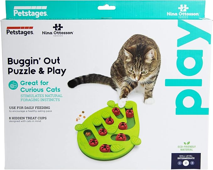 Catstages by Nina Ottosson Buggin' Out Puzzle & Play - Interactive Cat Treat Puzzle