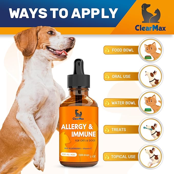 Dog Allergy Relief ◆ Cat Allergy Relief for Cats ◆ Dog Itching Skin Relief ◆ Cat Itching Relief ◆ Allergy Relief in Dogs ◆ Cat Allergies ◆ Dog Allergy ◆ 2 Oz