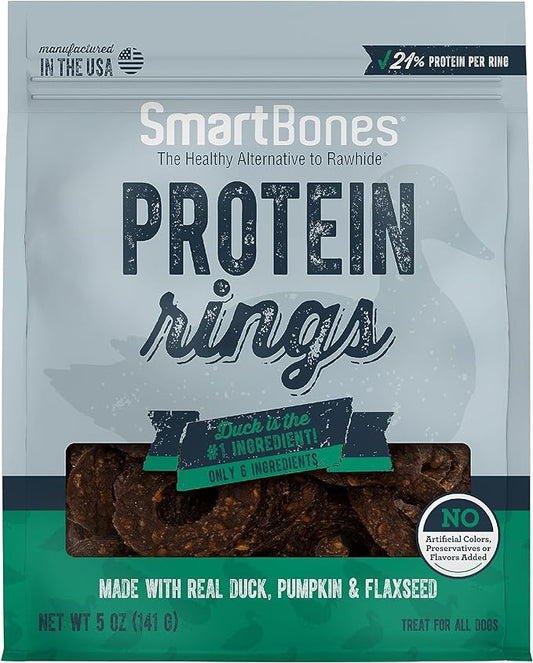 SmartBones Protein Rings with Real Duck, Pumpkin and Flaxseed, 5 OZ