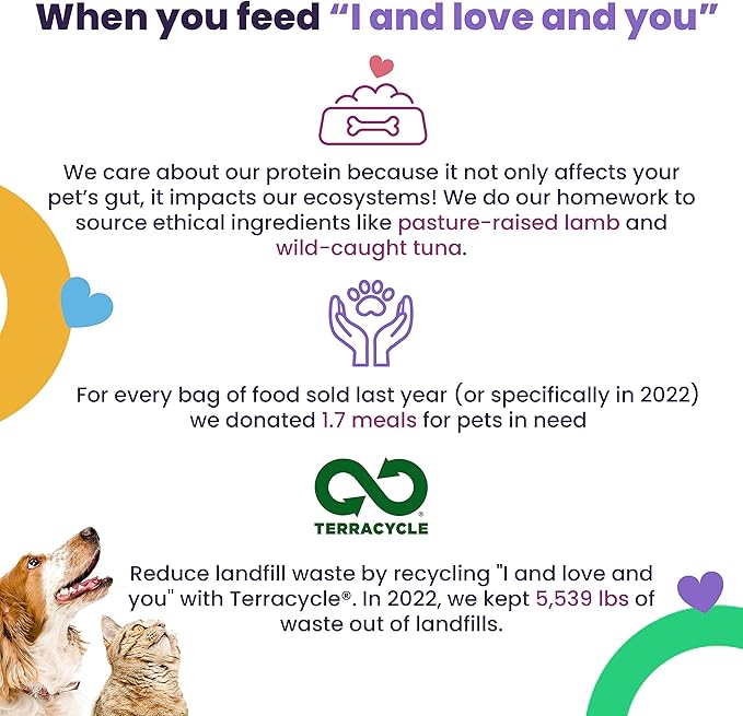 I and love and you Naked Essentials Dry Dog Food - Lamb + Bison - High Protein, Real Meat, No Fillers, Prebiotics + Probiotics, 11lb Bag