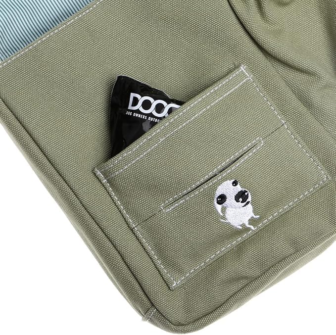 DOOG | Walkie Bag | Adjustable Shoulder Bag With Poo Bag Compartment | Green