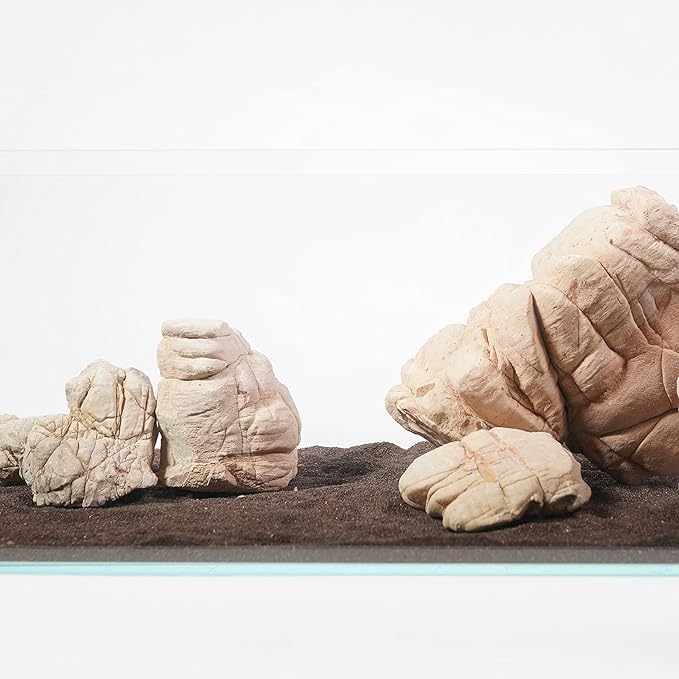 LANDEN Congo Aquascape Sand for Aquarium Landscape 2L(9lbs), Fish Tank Brown Sand, Aquarium Natural Fine Decorative Sand, Tropical Rainforest Biotope Aquariums, Depth Enhancing Sand, 0.4-0.9mm