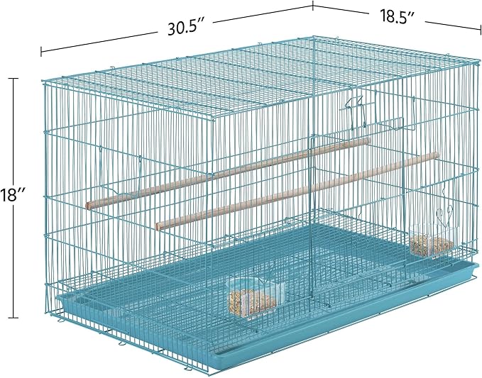 Yaheetech Flight Bird Cage Metal Extra Space Parakeet Cage for Medium Small Birds Cockatiels Conures Budgies Lovebirds