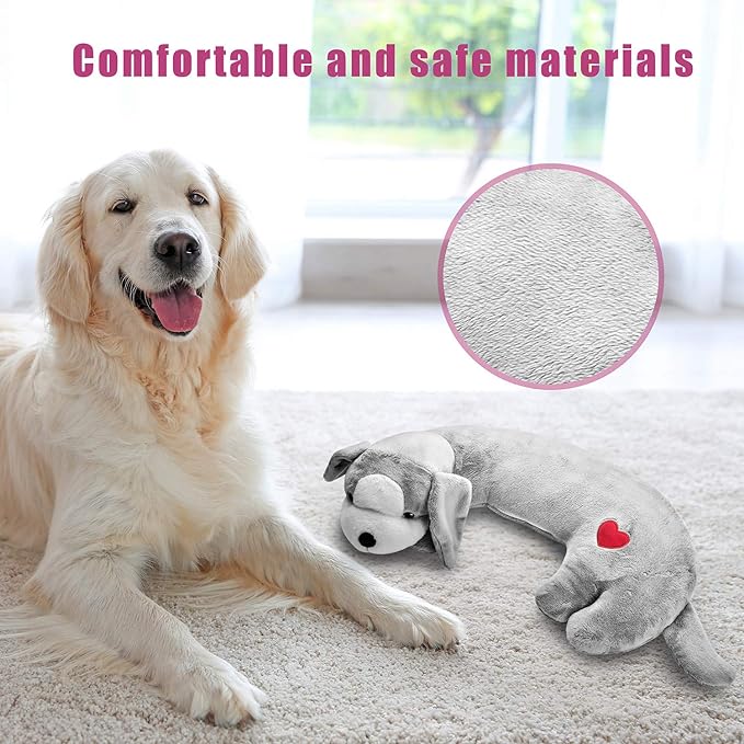 Hearbeat Toy for Dog Anxiety Relief Behavioral Training Aid Toy, Grey