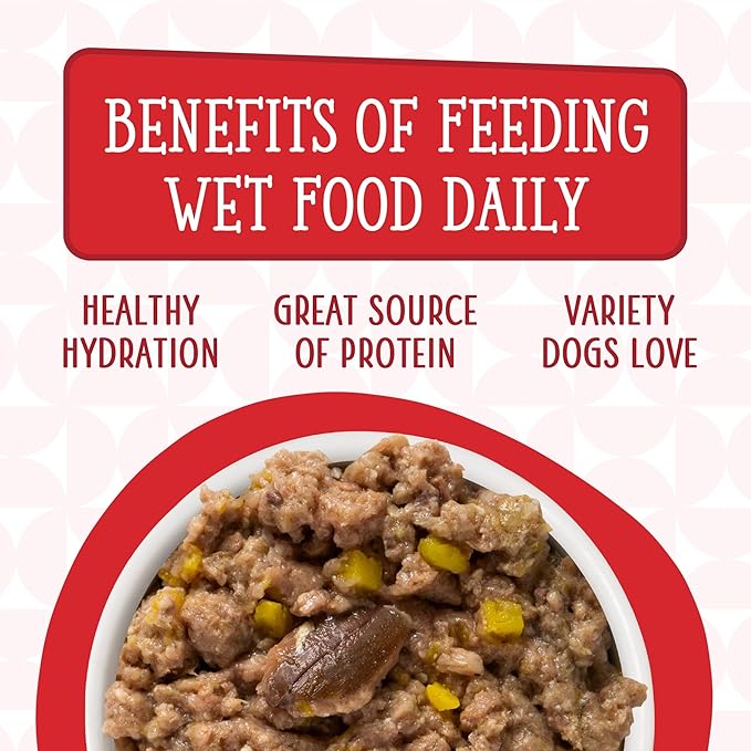Weruva Dogs in The Kitchen, The Double Dip with Beef & Wild-Caught Salmon Au Jus Dog Food, 2.8oz Pouch (Pack of 12), Red