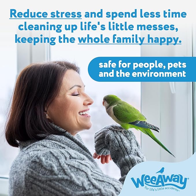 Bird Cage Cleaner and Bird Poop Remover, Made in USA, Natural Pet Enzyme Cleaner for Car, Cage, Birdbath (16oz)