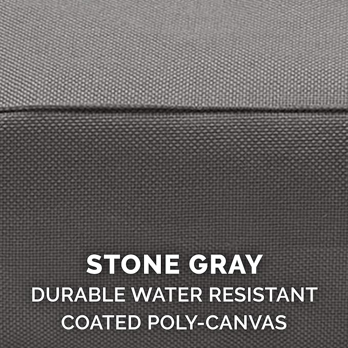 Furhaven Replacement Dog Bed Cover Water-Resistant Indoor/Outdoor Logo Print Oxford Polycanvas Mattress, Washable - Stone Gray, Jumbo (X-Large)