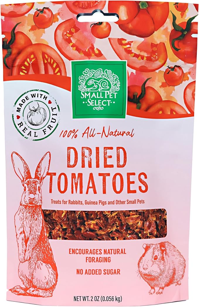 Small Pet Select - Dried Tomato Flakes, a Natural Treat for Rabbits, Guinea Pigs, and Rats, 2oz (Pack of 2)