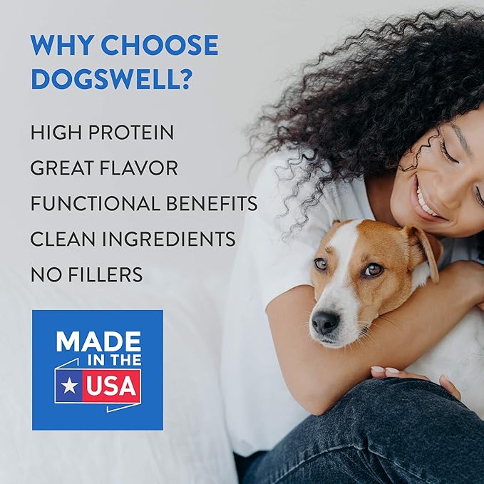 DOGSWELL Hip & Joint Dog Treats 100% Meaty, Grain Free, Glucosamine Chondroitin & Omega 3, Chicken Soft Strips 12 oz