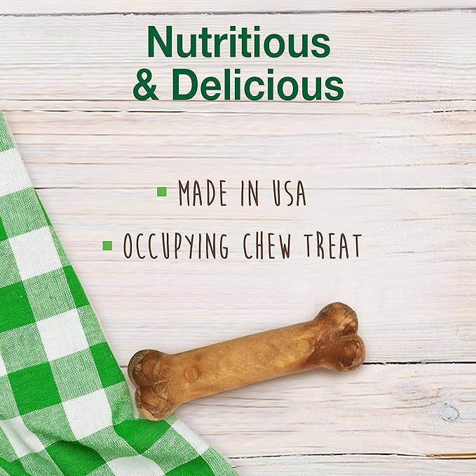 Nylabone Healthy Edibles Natural Dog Chews Long Lasting Chew Treats for Dogs, Roast Beef & Chicken Flavor, X-Small/Petite (48 Count)