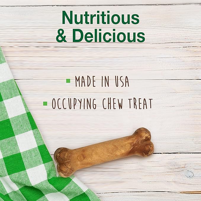 Nylabone Healthy Edibles Natural Dog Chews Long Lasting Chew Treats for Dogs, Roast Beef & Chicken Flavor, X-Small/Petite (3 Count)