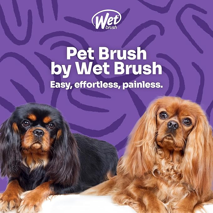 Wet Brush Pet Hair Brush, Large Dog Breed Detangler - Dog Camo, Multi - De-Shedding Comb and Dematting Tool for Grooming Long or Short Haired Dogs - Tangle-Free for Less Pulling & Tugging