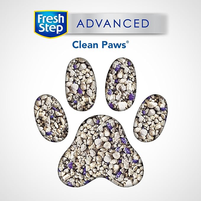 Fresh Step Clean Paws Cat Litter With Febreze Freshness, Advanced Multi-Cat Low-Tracking Clumping Litter With Guaranteed Odor Control, 37 lbs. (2 x 18.5 lb. Box)