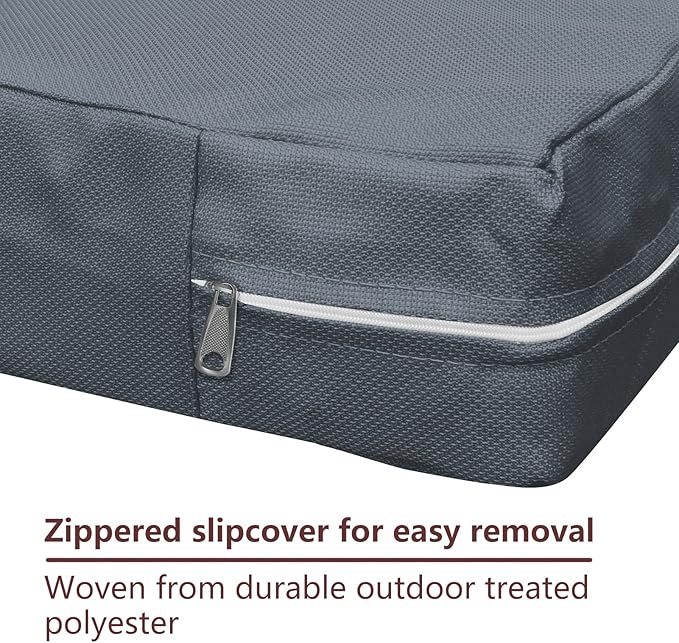 Dog bed covers for 36" L × 27" W × 3" H 600D Oxford Waterproof Dog Bed Cover with Zipper and Carry Handle dog bed covers replacement washable, Cover Only (Gray)