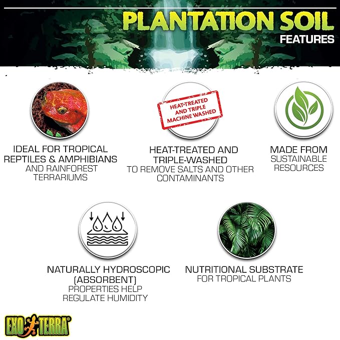 Exo Terra Plantation Soil, 7.2-Quart, Brown