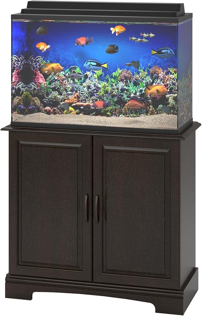 Ollie & Hutch Flipper Harbor 29-37 Gallon Aquarium Stand, Espresso