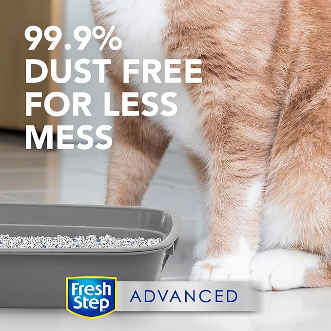 Fresh Step Advanced Multi-Cat Clumping Litter With Febreze Freshness, Fresh Step Clumping Cat Litter Extra Strength Formula With Guaranteed Odor Control, 37 lbs. (2 x 18.5 lb. Box)
