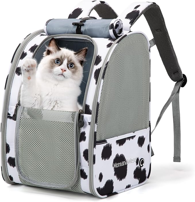 Montana West Cat Carrier Backpack for Small Medium Dog & Puppies with Blackout Curtains for Outdoor Adventures Travel Bag