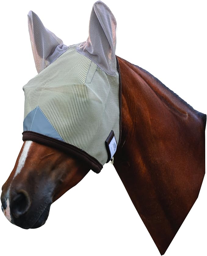 Pro-Force Equine Fly Mask | Horse Fly Mask with UV Protection | Adjustable Fit for Comfort | With Ears