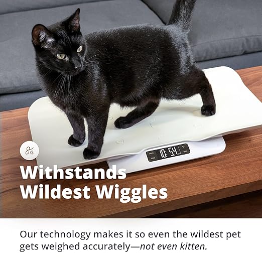 Greater Goods Digital Pet Scale, Accurately Weigh your Kitten, Rabbit, or Puppy with a Wiggle-Proof Algorithm, Great Option as a Scale for Small Animals, Designed in St. Louis