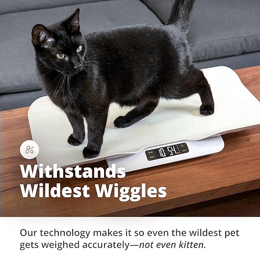 Greater Goods Digital Pet Scale, Accurately Weigh your Kitten, Rabbit, or Puppy with a Wiggle-Proof Algorithm, Great Option as a Scale for Small Animals, Designed in St. Louis