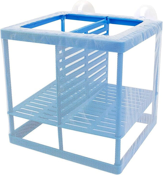 Fish Tank Aquarium Net Breeder, White Blue