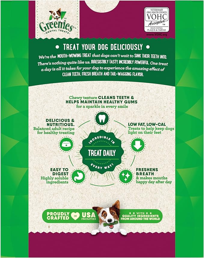 Greenies Weight Management Large Natural Dog Dental Care Chews Weight Control Dog Treats, 27 oz. Pack (17 Treats)