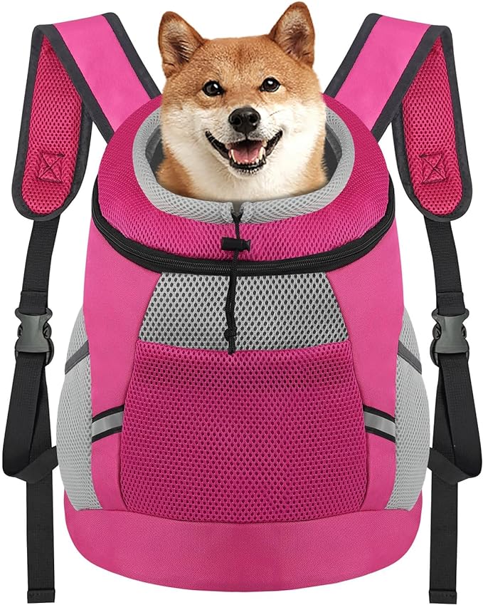 Dog carrier backpack dog carriers for small dogs Breathable head out Design with reflective safe Dog backpack carrier for Small Medium Dogs Cats