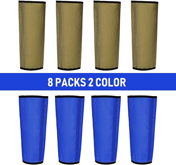 Jexine Set of 8 Mesh Fly Boots for Horse Loose Breathable Mesh Horse Boots Protective Horse Leg Wraps Horse Leggings for Preventing Flies and Mosquitoes Bites