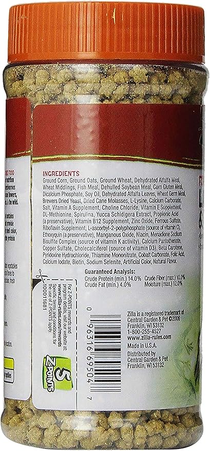 Zilla Land Turtle and Tortoise Extruded Food Pellets 6.5 Ounces (Pack of 2)
