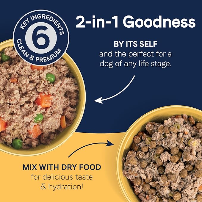 CANIDAE Pure 2-in-1 Goodness Pate with Real Chicken & Carrots in Bone Broth Wet Dog Food, 11.5 oz. (Case of 12)