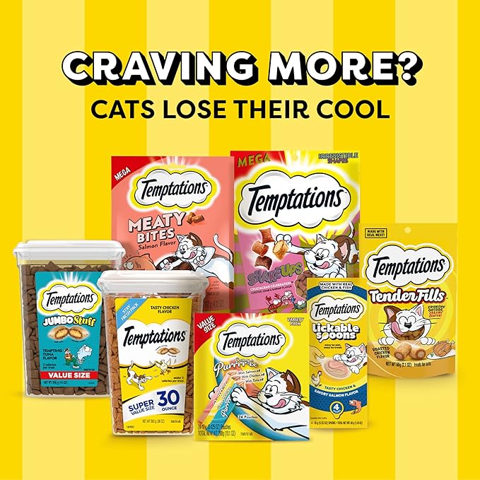 Temptations Classic Treats for Cats Seafood Medley Flavor 6.3 Ounces (Pack of 10)