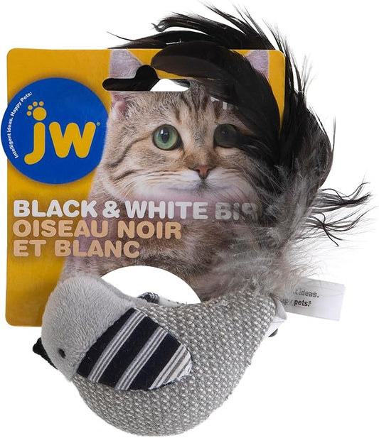 JW Cataction Black and White Bird Toy, Multi, One Size