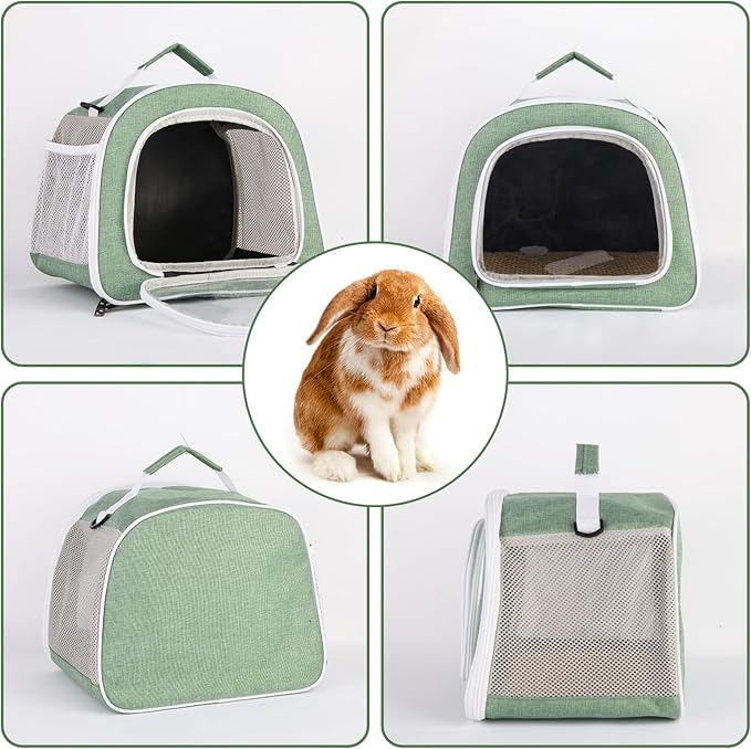 Guinea Pig Travel Carrier Bag,Portable Small Animal Carrier Pouch for Hamster Chinchilla Rabbit Bunny Gerbil Hedgehog Sugar Glider Hedgehog Outgoing Travel Carrying Bag (with two pads)